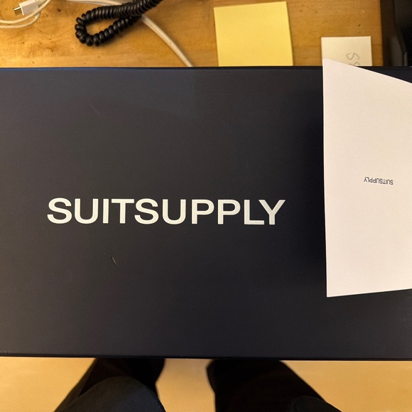 Suit Supply Black Tuxedo Oxford Leather-New in Box main image 7